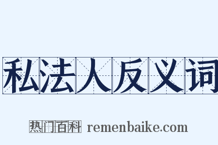 私法人反义词是什么意思的图片